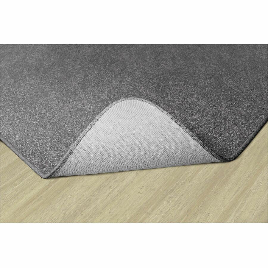 Flagship Carpets Amerisoft Solid Color Rug, 12 ft x 12 ft, Square, Gray, Nylon/Polyester, 1 Each