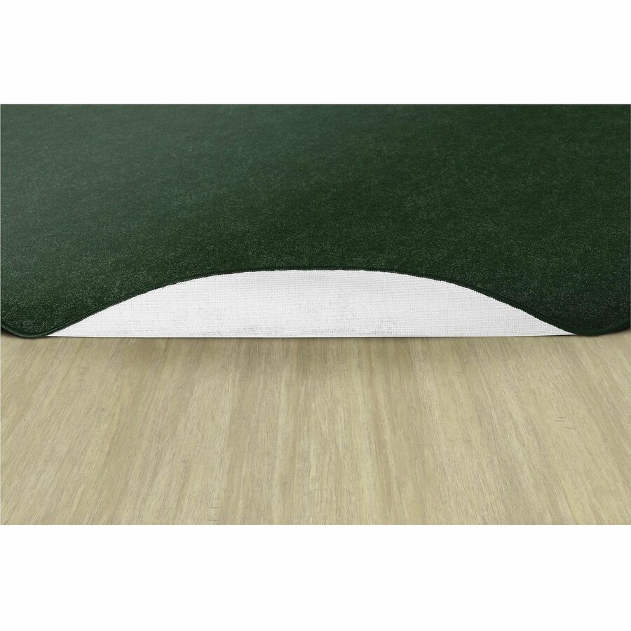 Flagship Carpets Amerisoft Solid Color Rug, 12 ft x 90", Oval, Emerald Green, Nylon/Polyester, 1 Each