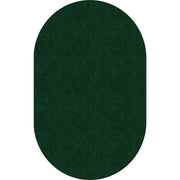 Flagship Carpets Amerisoft Solid Color Rug, 12 ft x 90", Oval, Emerald Green, Nylon/Polyester, 1 Each