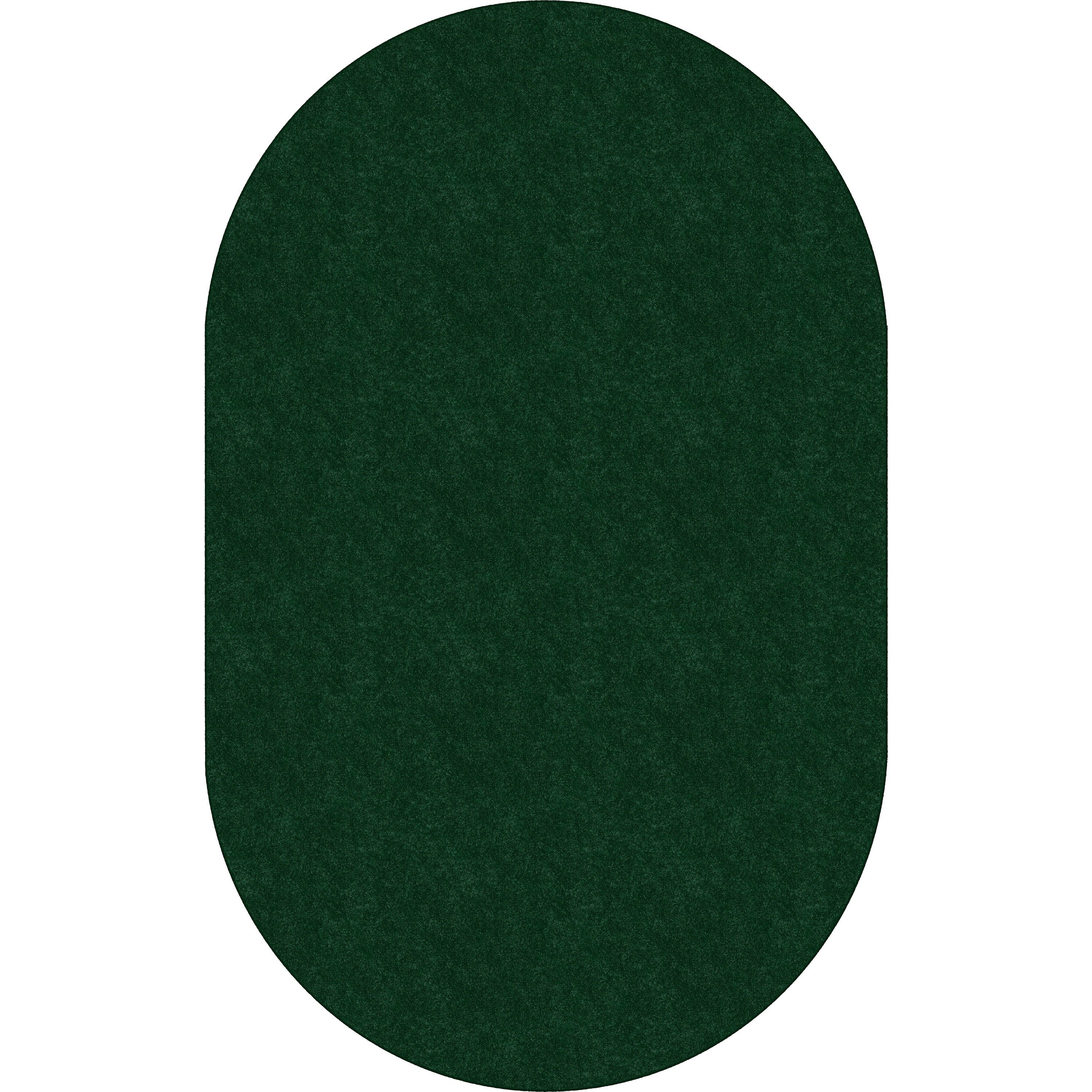 Flagship Carpets Amerisoft Solid Color Rug, 12 ft x 90", Oval, Emerald Green, Nylon/Polyester, 1 Each