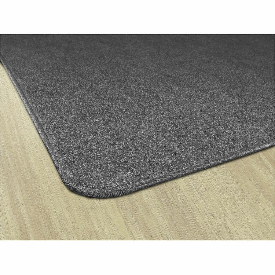 Flagship Carpets Amerisoft Solid Color Rug, 108" x 72", Rectangle, Gray, Nylon/Polyester, 1 Each