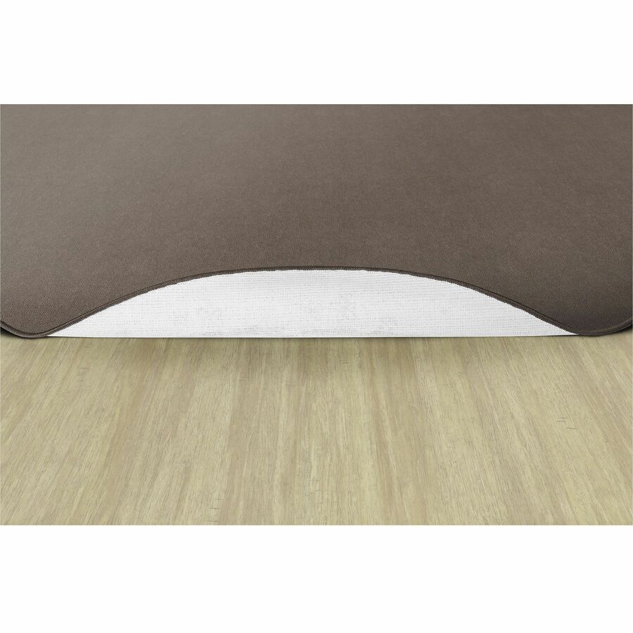 Flagship Carpets Ameristrong Solid Color Rug, Oval, Almond, 91.20" x 12 ft, Fiber/Nylon, 1 Each