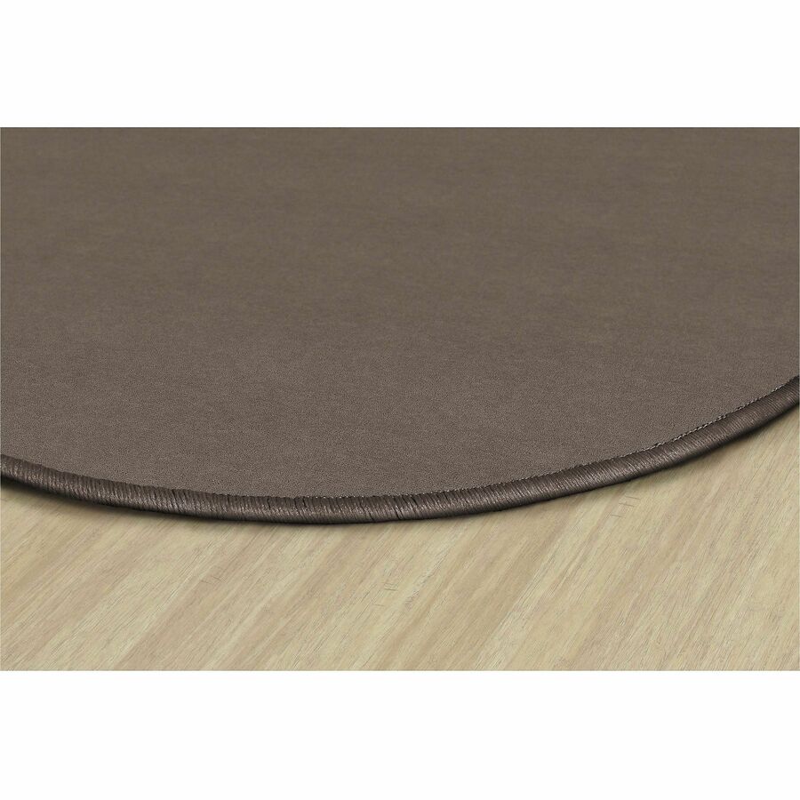 Flagship Carpets Ameristrong Solid Color Rug, Oval, Almond, 91.20" x 12 ft, Fiber/Nylon, 1 Each