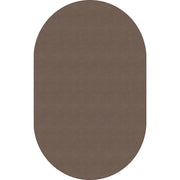 Flagship Carpets Ameristrong Solid Color Rug, Oval, Almond, 91.20" x 12 ft, Fiber/Nylon, 1 Each