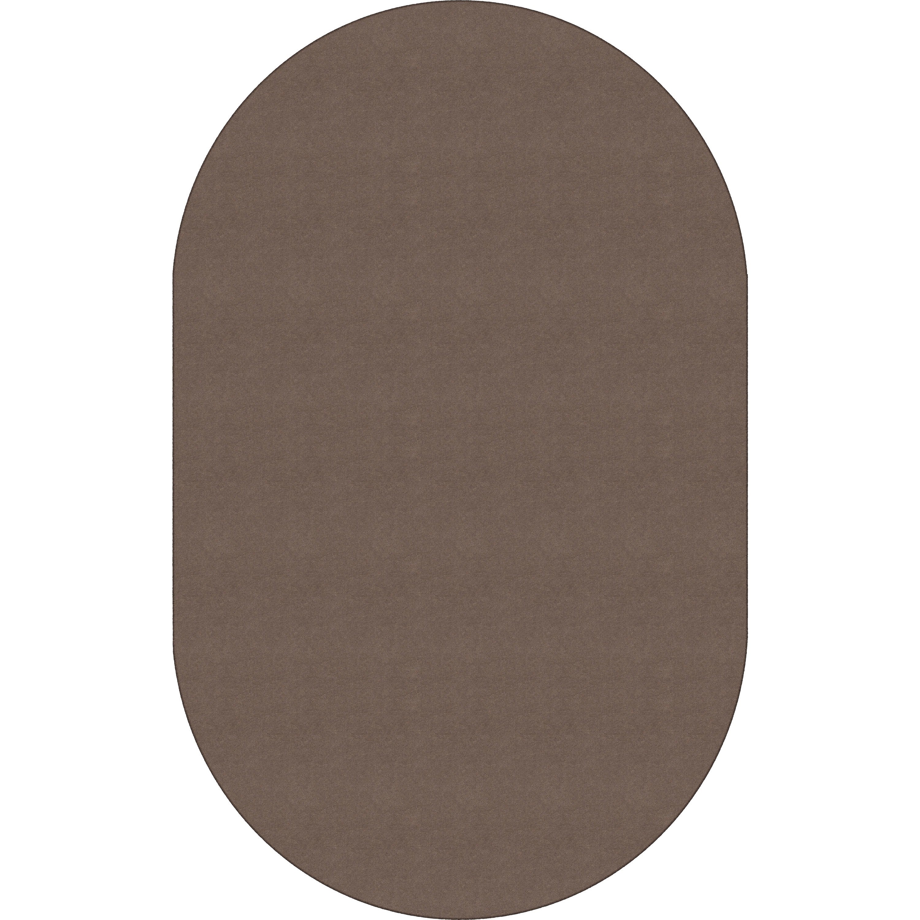 Flagship Carpets Ameristrong Solid Color Rug, Oval, Almond, 91.20" x 12 ft, Fiber/Nylon, 1 Each