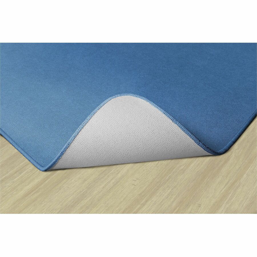 Flagship Carpets Americolors Solid Color Rug, Blue Bird, 72" x 48", Rectangle, Nylon, Traditional Style, Antimicrobial, Odor and Mildew Resistant, Durable, 1 Each