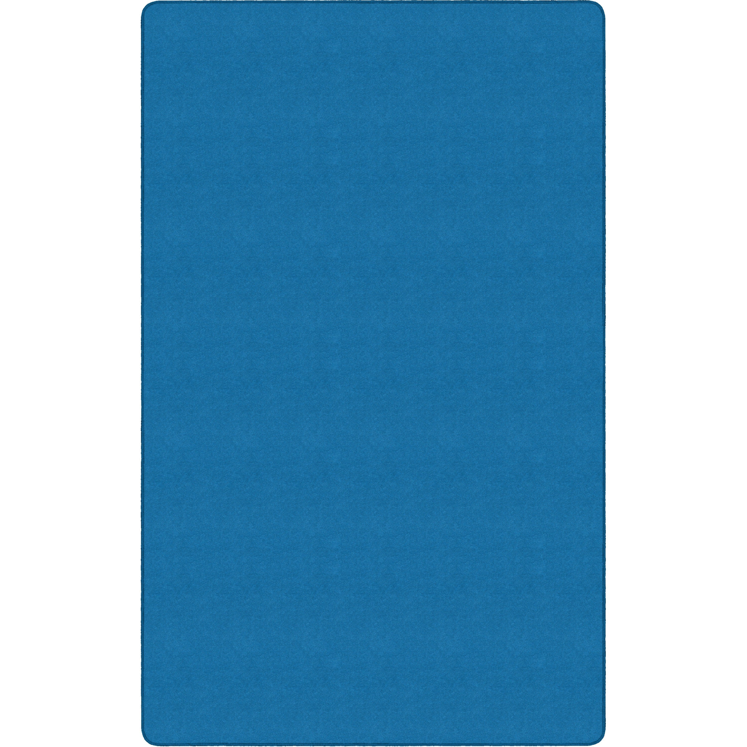 Flagship Carpets Ameristrong Solid Color Rug, Blue Bird, 108" x 72", Rectangle, Nylon, 1 Each