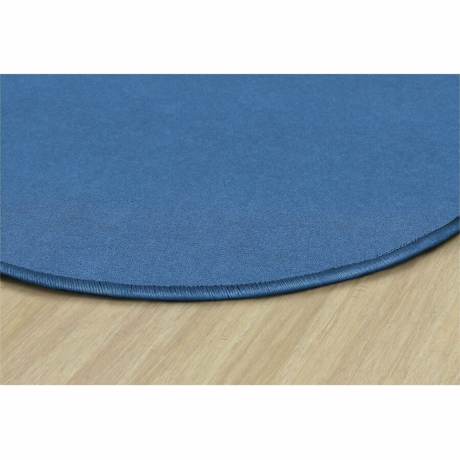 Flagship Carpets Ameristrong Solid Color Rug, 72" Round, Blue Bird, Nylon, Traditional Style, Antimicrobial, Odor & Soil Resistant, Durable, Double Stitched, 1 Each