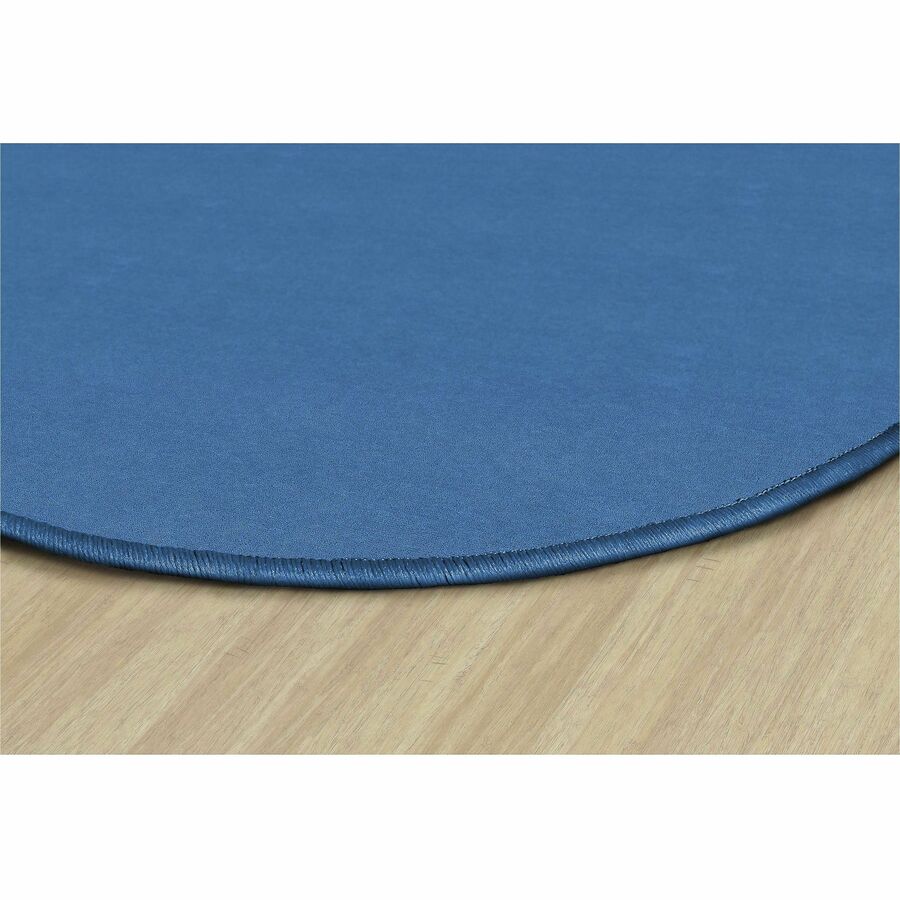 Flagship Carpets Ameristrong Solid Color Rug, Oval, 91.20" x 12 ft, Blue Bird, Fiber/Nylon, 1 Each