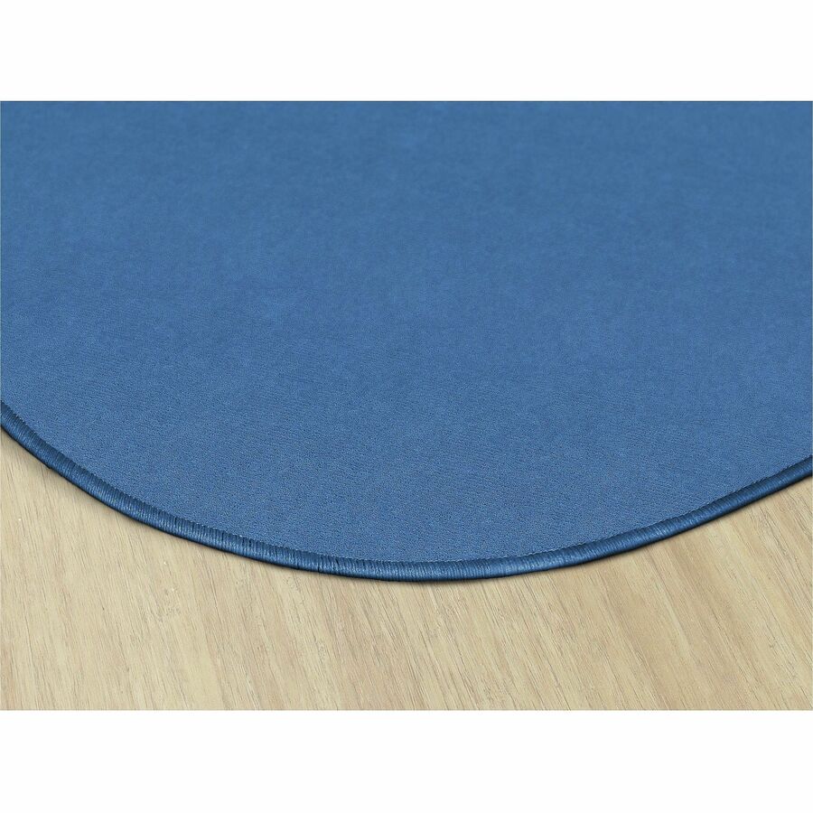 Flagship Carpets Ameristrong Solid Color Rug, Oval, 91.20" x 12 ft, Blue Bird, Fiber/Nylon, 1 Each