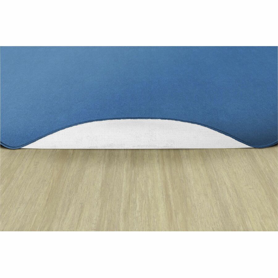 Flagship Carpets Ameristrong Solid Color Rug, Oval, 91.20" x 12 ft, Blue Bird, Fiber/Nylon, 1 Each