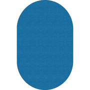 Flagship Carpets Ameristrong Solid Color Rug, Oval, 91.20" x 12 ft, Blue Bird, Fiber/Nylon, 1 Each