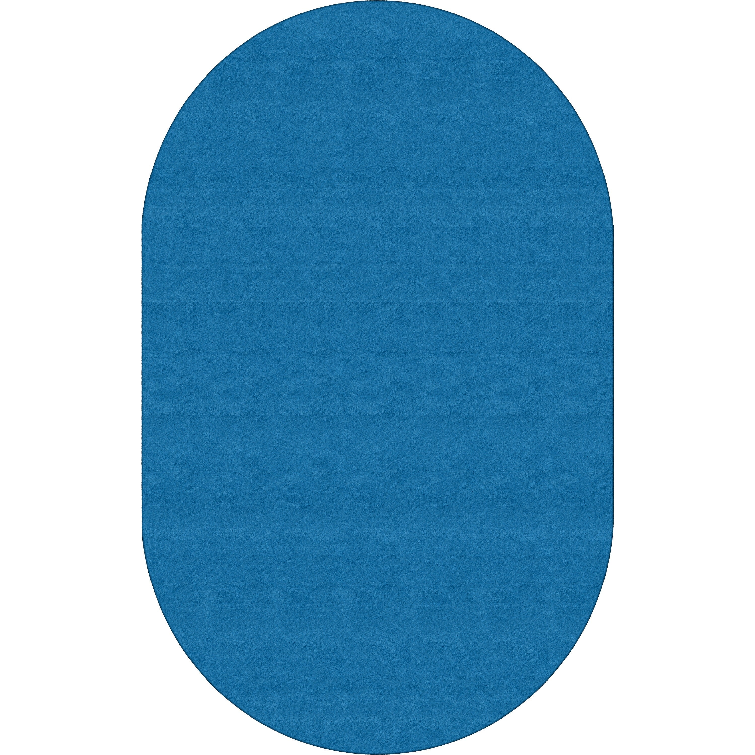Flagship Carpets Ameristrong Solid Color Rug, Oval, 91.20" x 12 ft, Blue Bird, Fiber/Nylon, 1 Each