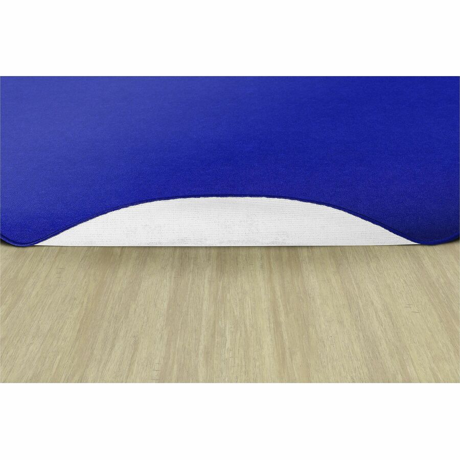 Flagship Carpets Ameristrong Solid Color Rug, 72" Round, Royal Blue, Nylon, Traditional Style, Antimicrobial, Odor and Mildew Resistant, Soil Resistant, Durable, Double Stitched, 1 Each
