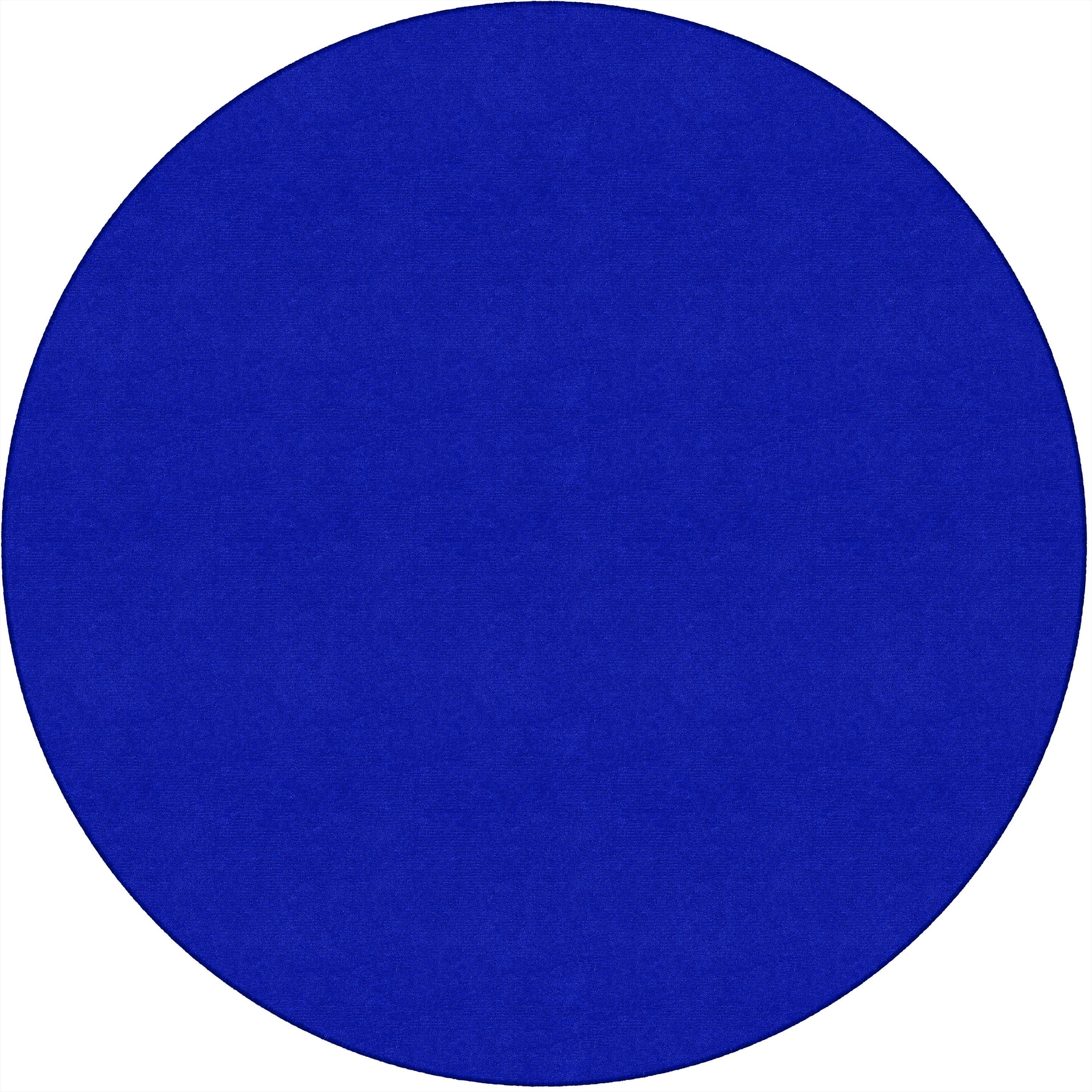 Flagship Carpets Ameristrong Solid Color Rug, 72" Round, Royal Blue, Nylon, Traditional Style, Antimicrobial, Odor and Mildew Resistant, Soil Resistant, Durable, Double Stitched, 1 Each