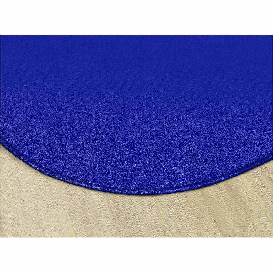 Flagship Carpets Ameristrong Solid Color Rug, 72" Round, Royal Blue, Nylon, Traditional Style, Antimicrobial, Odor and Mildew Resistant, Soil Resistant, Durable, Double Stitched, 1 Each