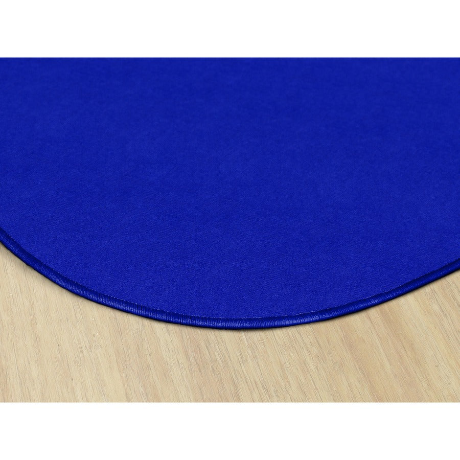 Flagship Carpets Ameristrong Solid Color Rug, Oval, 91.20" x 12 ft, Royal Blue, Fiber/Nylon, 1 Each