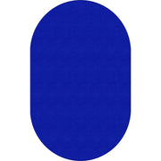 Flagship Carpets Ameristrong Solid Color Rug, Oval, 91.20" x 12 ft, Royal Blue, Fiber/Nylon, 1 Each