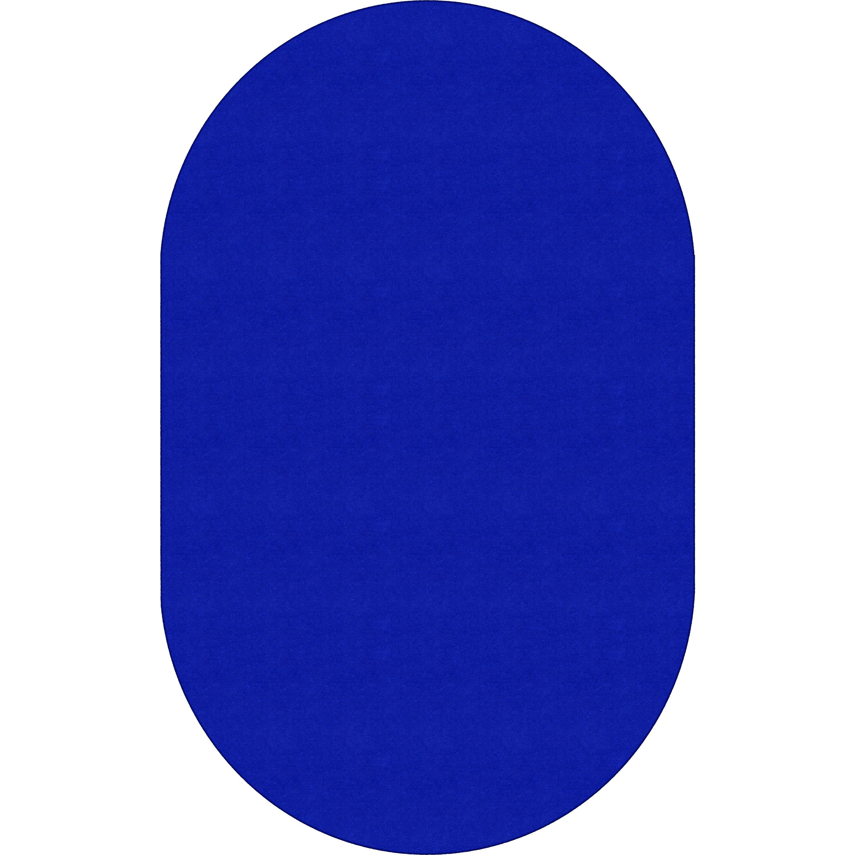 Flagship Carpets Ameristrong Solid Color Rug, Oval, 91.20" x 12 ft, Royal Blue, Fiber/Nylon, 1 Each