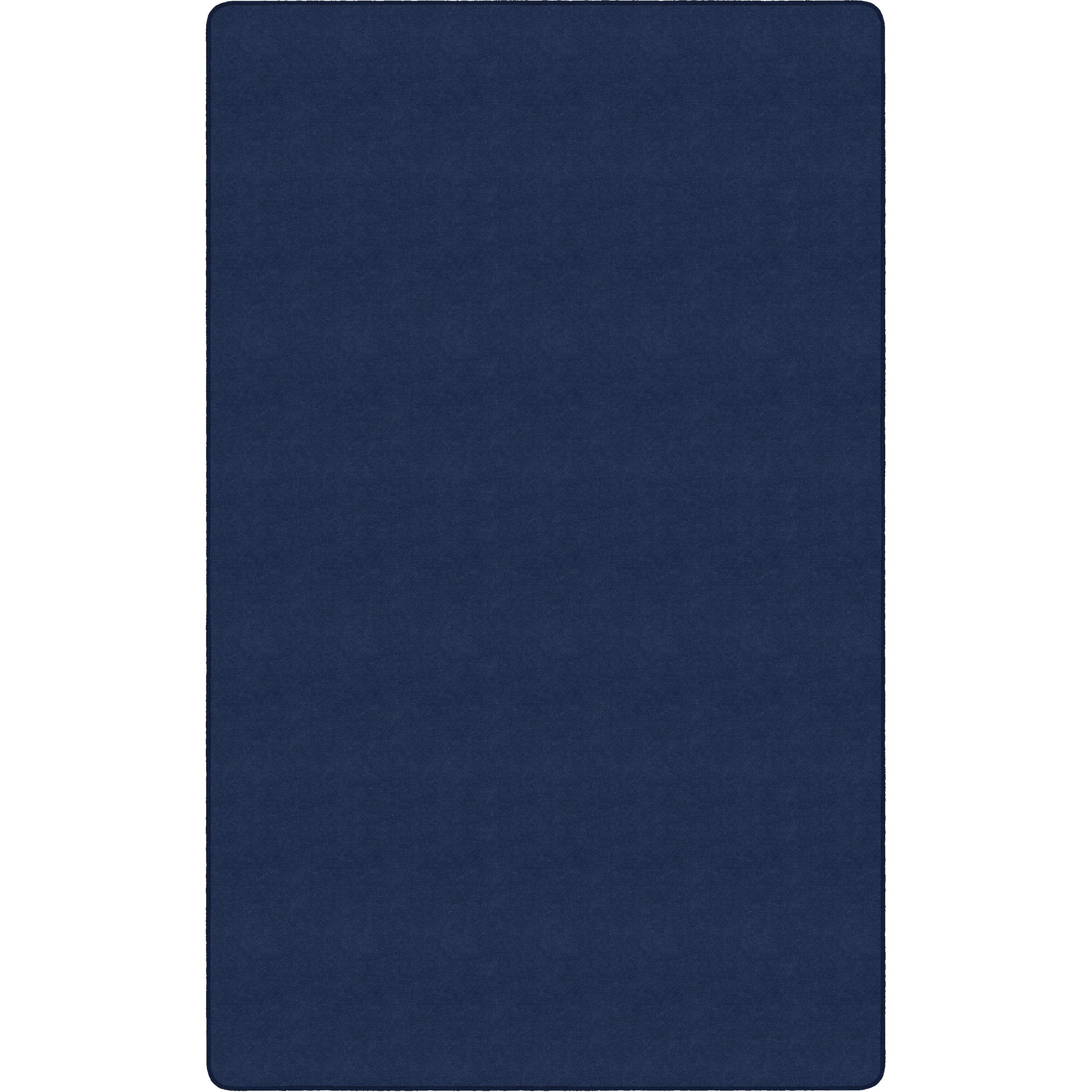 Flagship Carpets Americolors Solid Color Rug, Navy, 72" x 48", Rectangle, Nylon, 1 Each