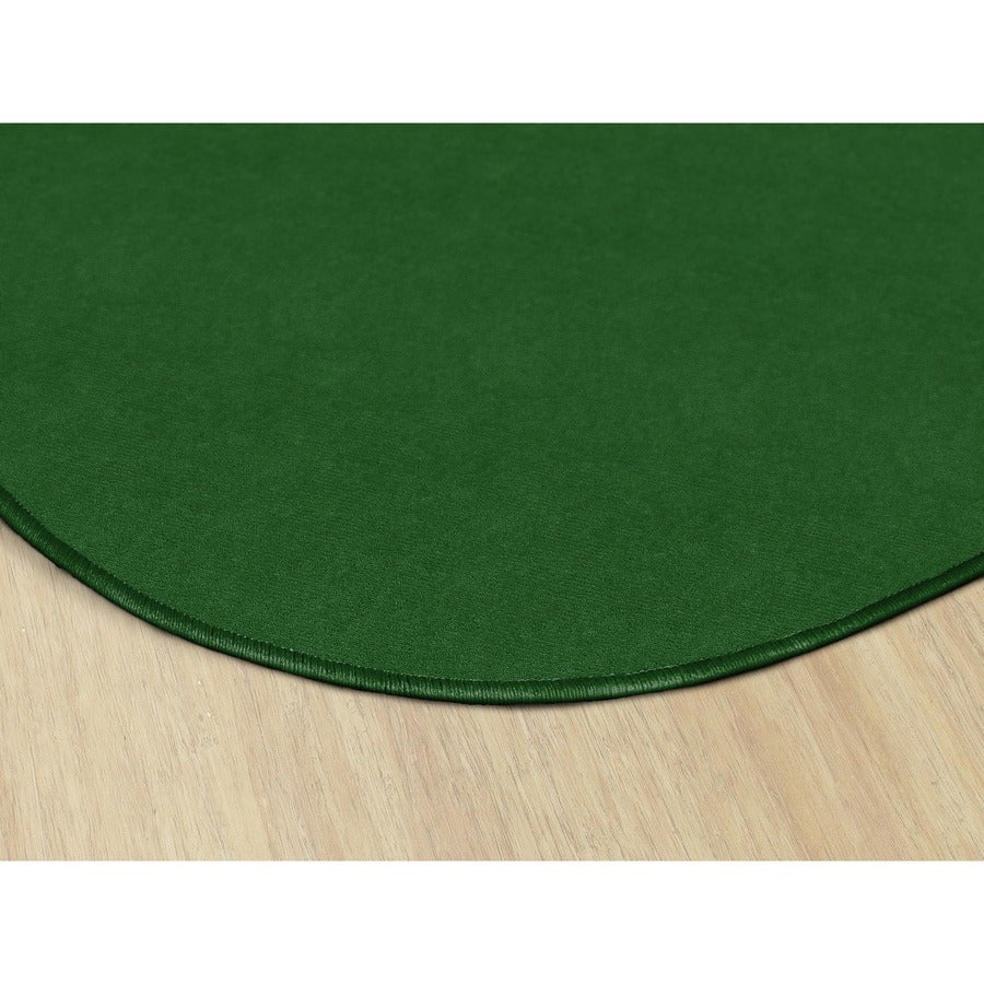 Flagship Carpets Ameristrong Solid Color Rug - Floor Rug - Traditional - 91.20" Length x 12 ft Width - Oval - Clover - Fiber, Nylon