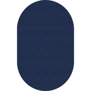 Flagship Carpets Ameristrong Solid Color Rug - Floor Rug - Traditional - 91.20" Length x 12 ft Width - Oval - Navy - Fiber, Nylon