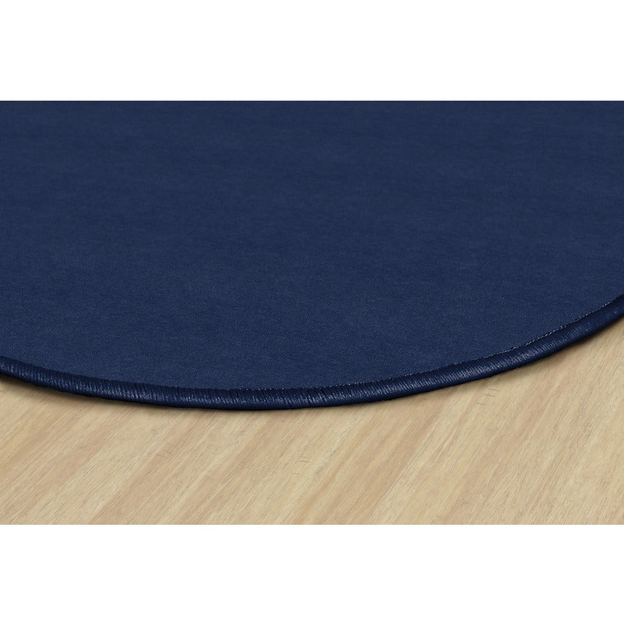 Flagship Carpets Ameristrong Solid Color Rug - Floor Rug - Traditional - 91.20" Length x 12 ft Width - Oval - Navy - Fiber, Nylon
