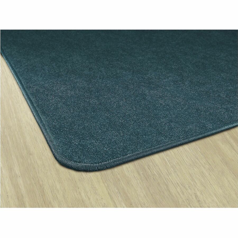 Flagship Carpets Amerisoft Solid Color Rug - 12 ft Length x 12 ft Width - Square - Marine Blue - Nylon, Polyester
