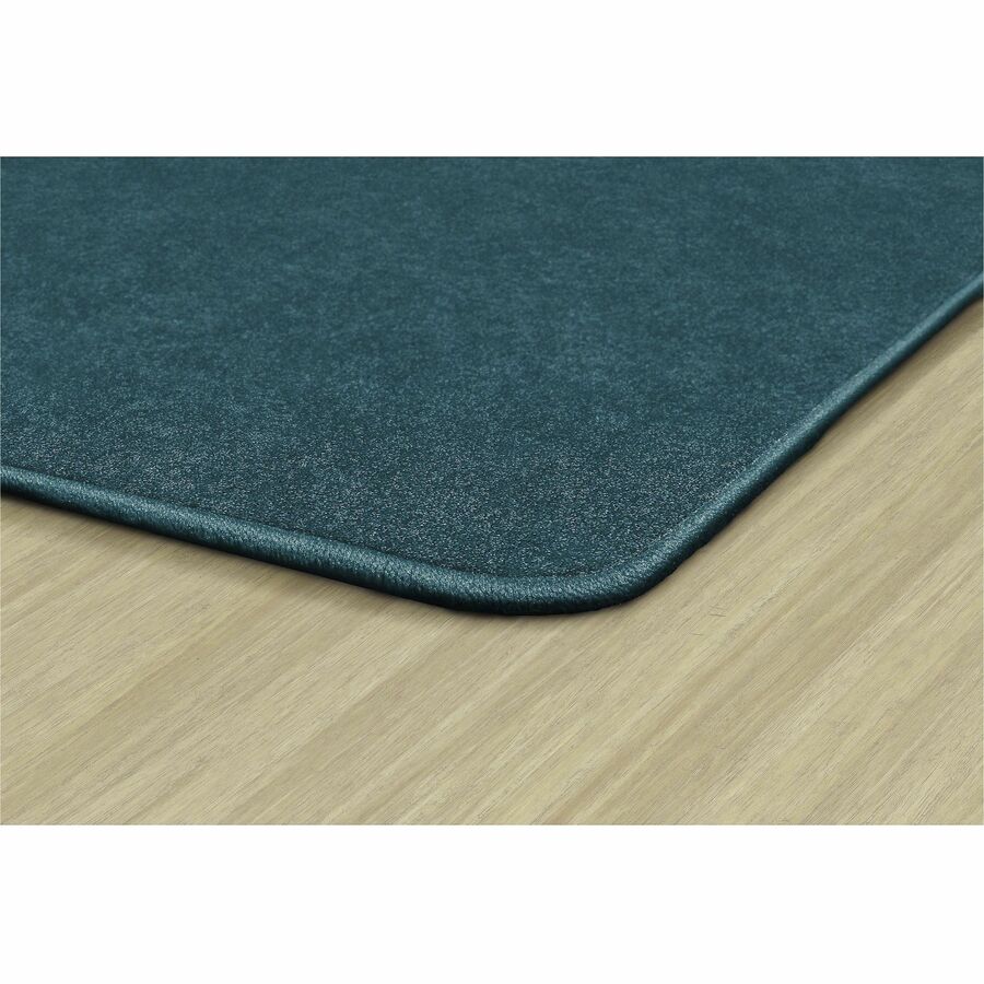 Flagship Carpets Amerisoft Solid Color Rug - 12 ft Length x 12 ft Width - Square - Marine Blue - Nylon, Polyester