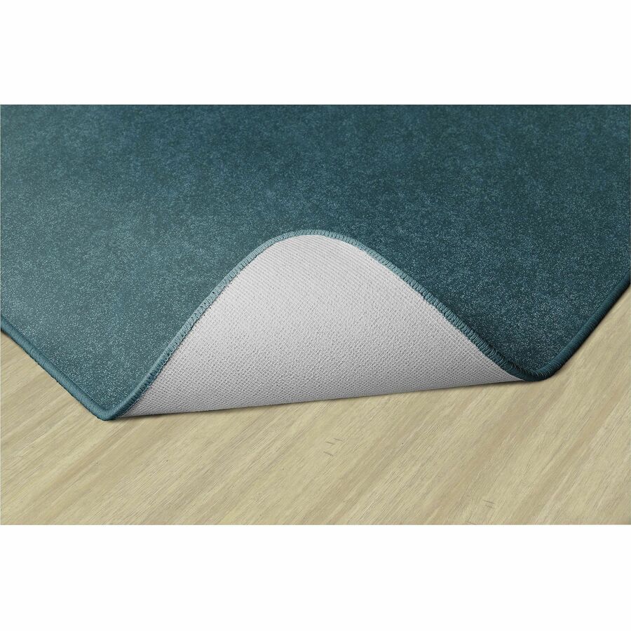 Flagship Carpets Amerisoft Solid Color Rug - 12 ft Length x 12 ft Width - Square - Marine Blue - Nylon, Polyester