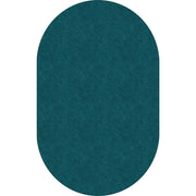 Flagship Carpets Amerisoft Solid Color Rug - 12 ft Length x 90" Width - Oval - Marine Blue - Nylon, Polyester