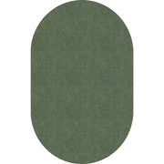 Flagship Carpets Amerisoft Solid Color Rug - 12 ft Length x 90" Width - Oval - Sage Green - Nylon, Polyester