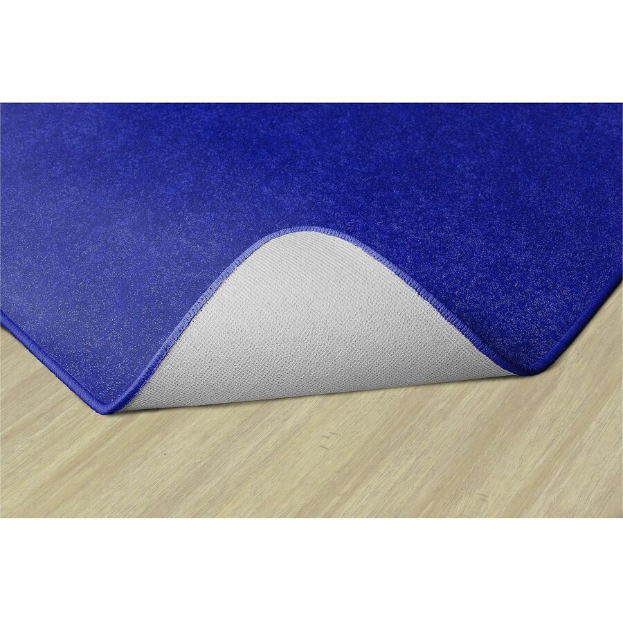 Flagship Carpets Amerisoft Solid Color Rug - 72" Length x 72" Width - Square - Royal Blue - Polyester, Nylon