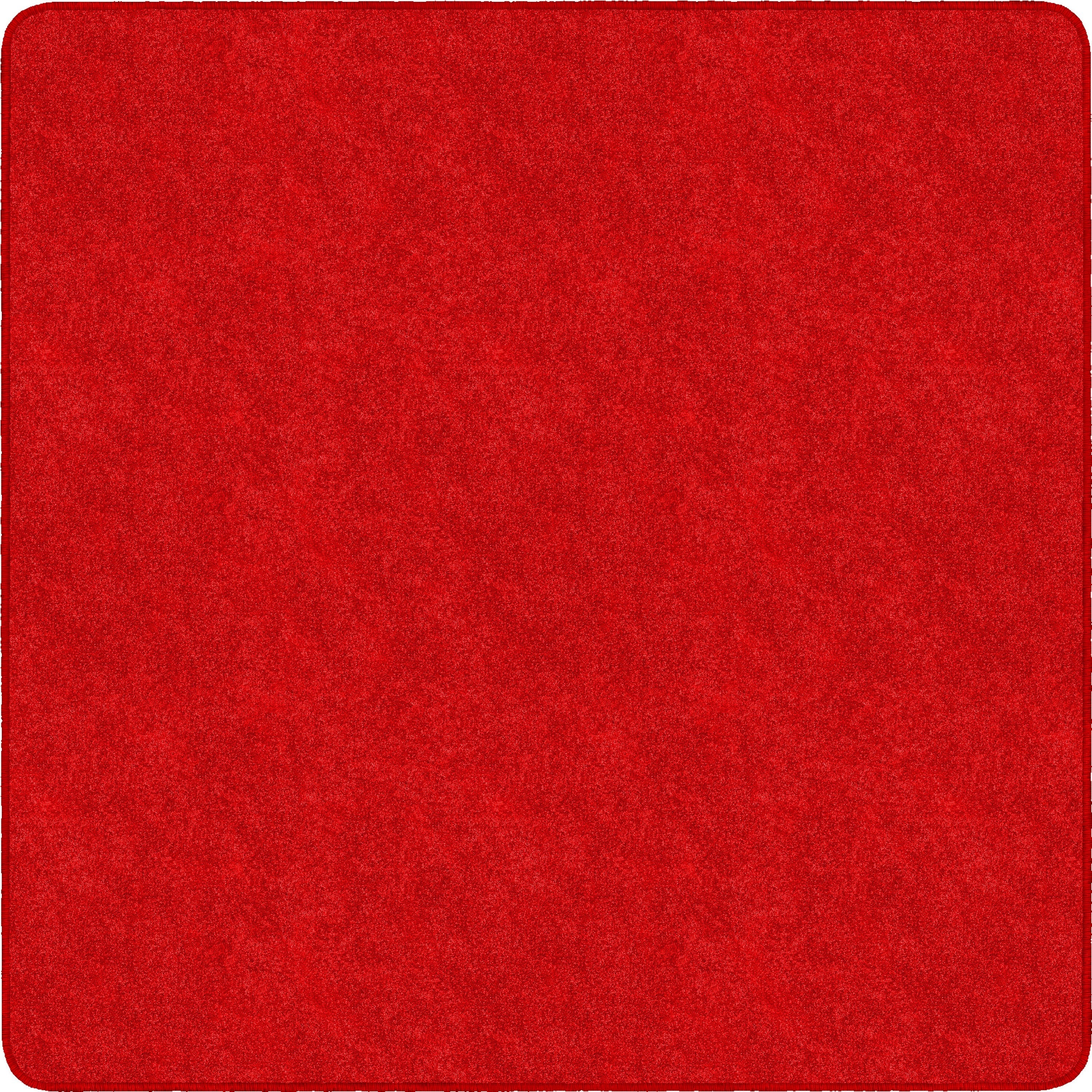 Flagship Carpets Amerisoft Solid Color Rug - 72" Length x 72" Width - Square - Classic Red - Polyester, Nylon