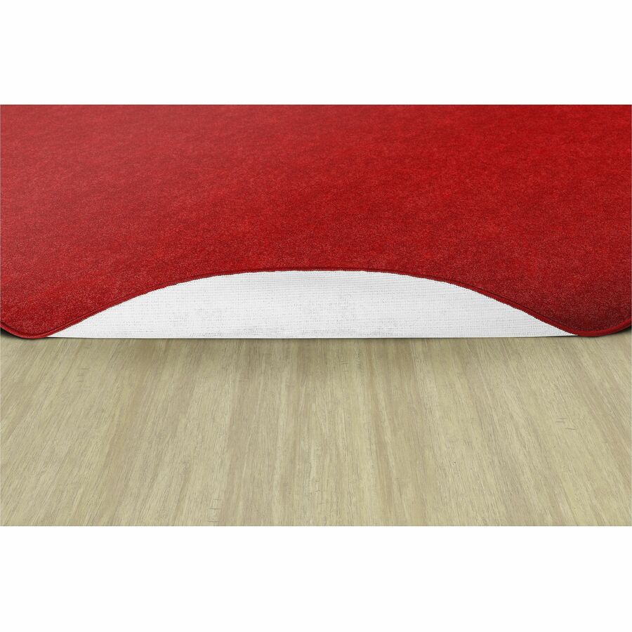 Flagship Carpets Amerisoft Solid Color Rug - 12 ft Length x 90" Width - Oval - Classic Red - Nylon, Polyester