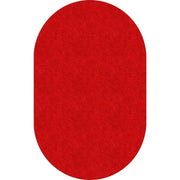 Flagship Carpets Amerisoft Solid Color Rug - 12 ft Length x 90" Width - Oval - Classic Red - Nylon, Polyester