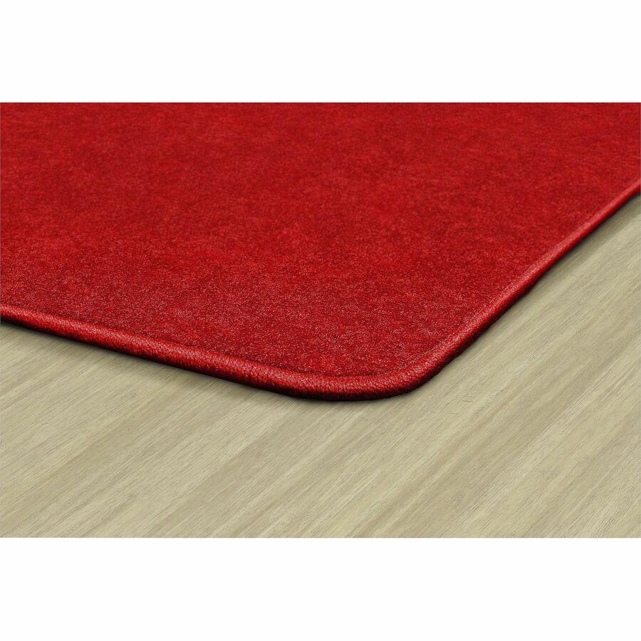 Flagship Carpets Amerisoft Solid Color Rug - 108" Length x 72" Width - Rectangle - Classic Red - Nylon, Polyester