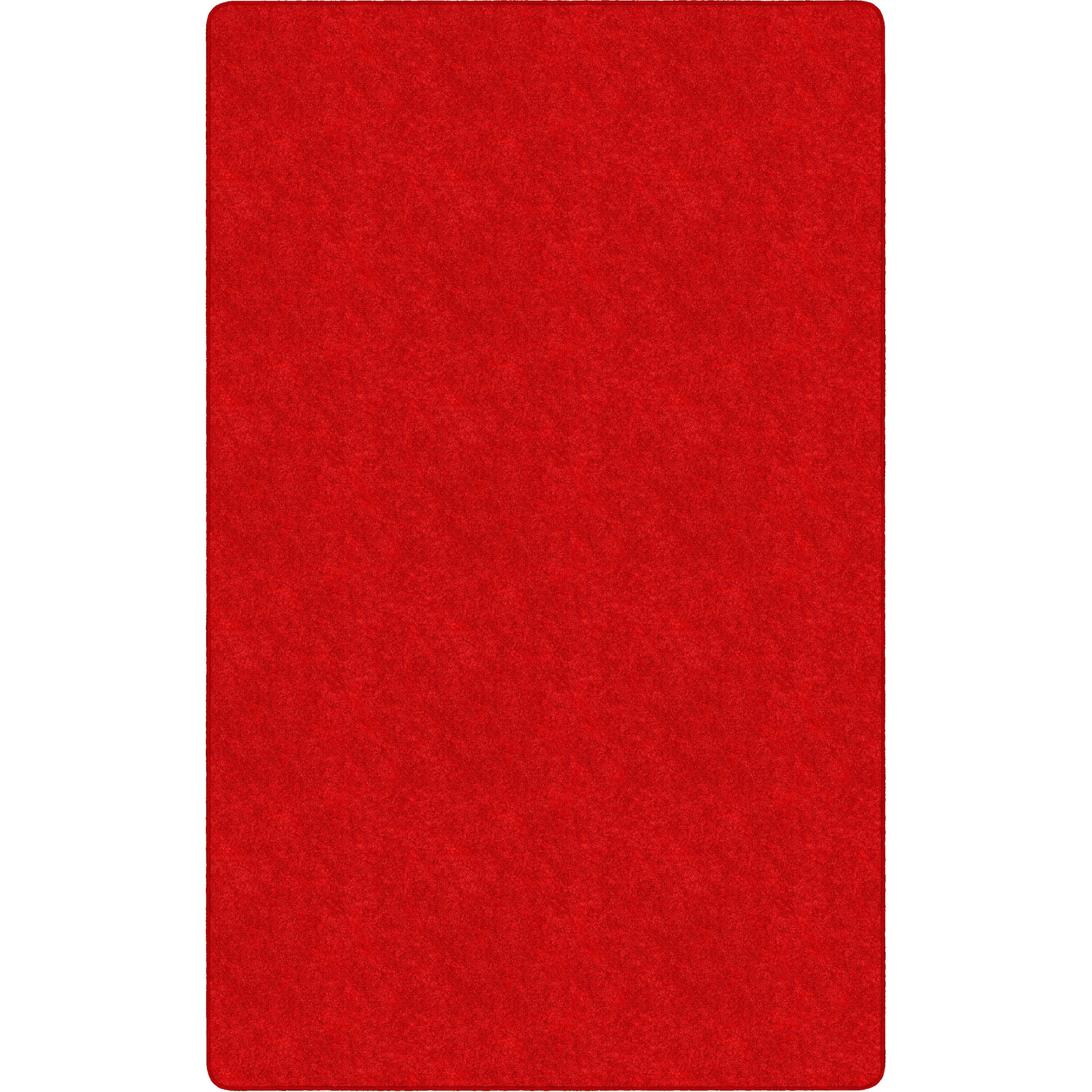 Flagship Carpets Amerisoft Solid Color Rug - 12 ft Length x 90" Width - Rectangle - Classic Red - Nylon, Polyester