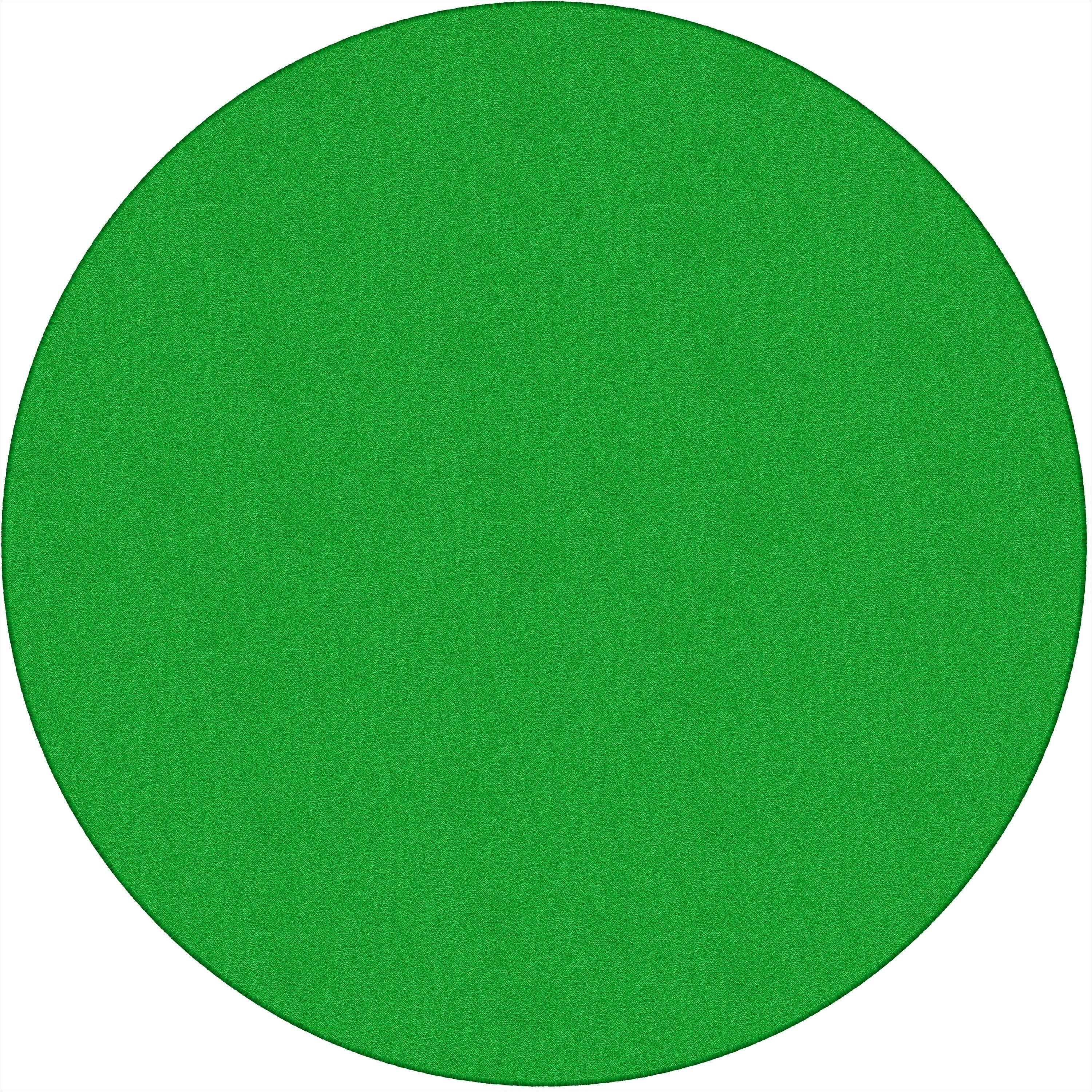 Flagship Carpets Classic Solid Color 6' Round Rug - Floor Rug - Traditional - 72" Diameter - Round - Lime Green - Nylon, Yarn
