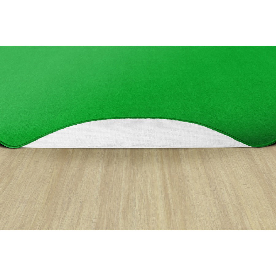 Flagship Carpets Ameristrong Solid Color Rug - Traditional - 91.20" Length x 12 ft Width - Oval - Lime Green - Fiber, Nylon