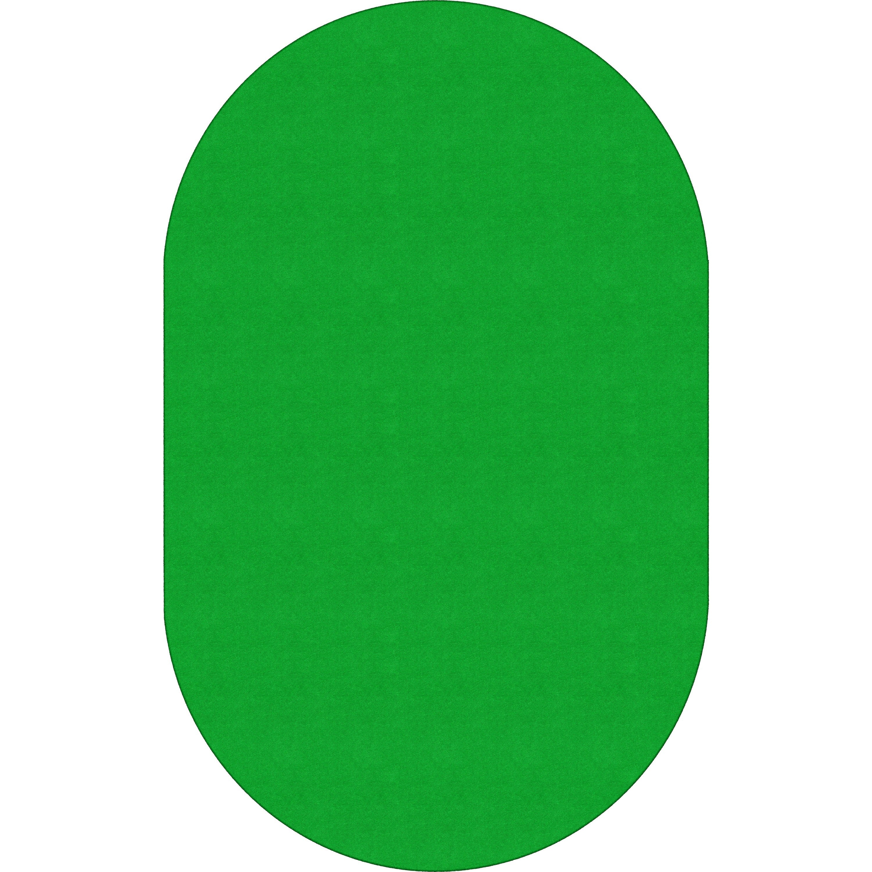 Flagship Carpets Ameristrong Solid Color Rug - Traditional - 91.20" Length x 12 ft Width - Oval - Lime Green - Fiber, Nylon