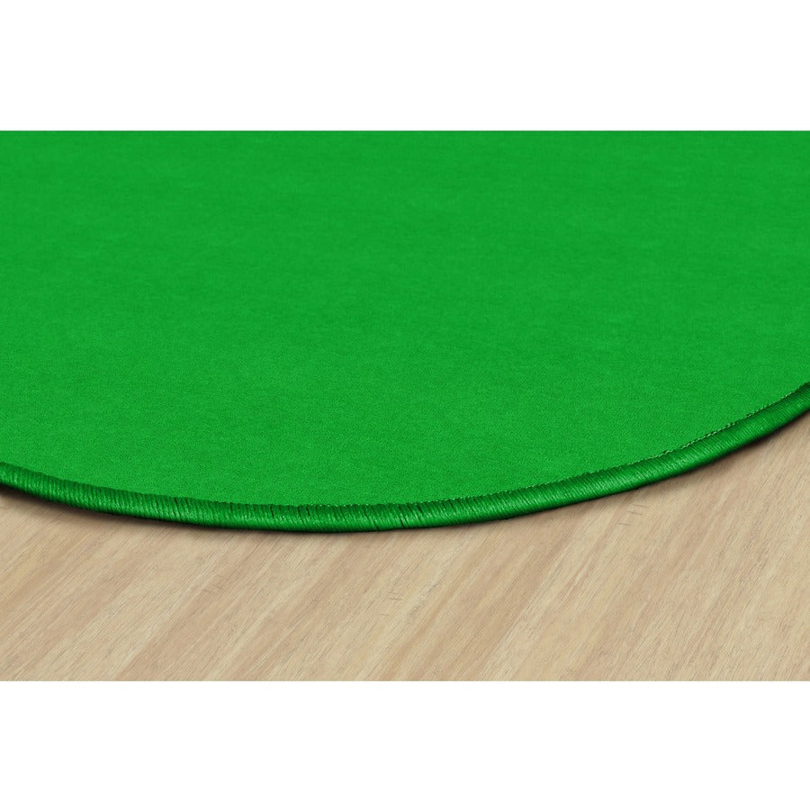 Flagship Carpets Ameristrong Solid Color Rug - Traditional - 91.20" Length x 12 ft Width - Oval - Lime Green - Fiber, Nylon