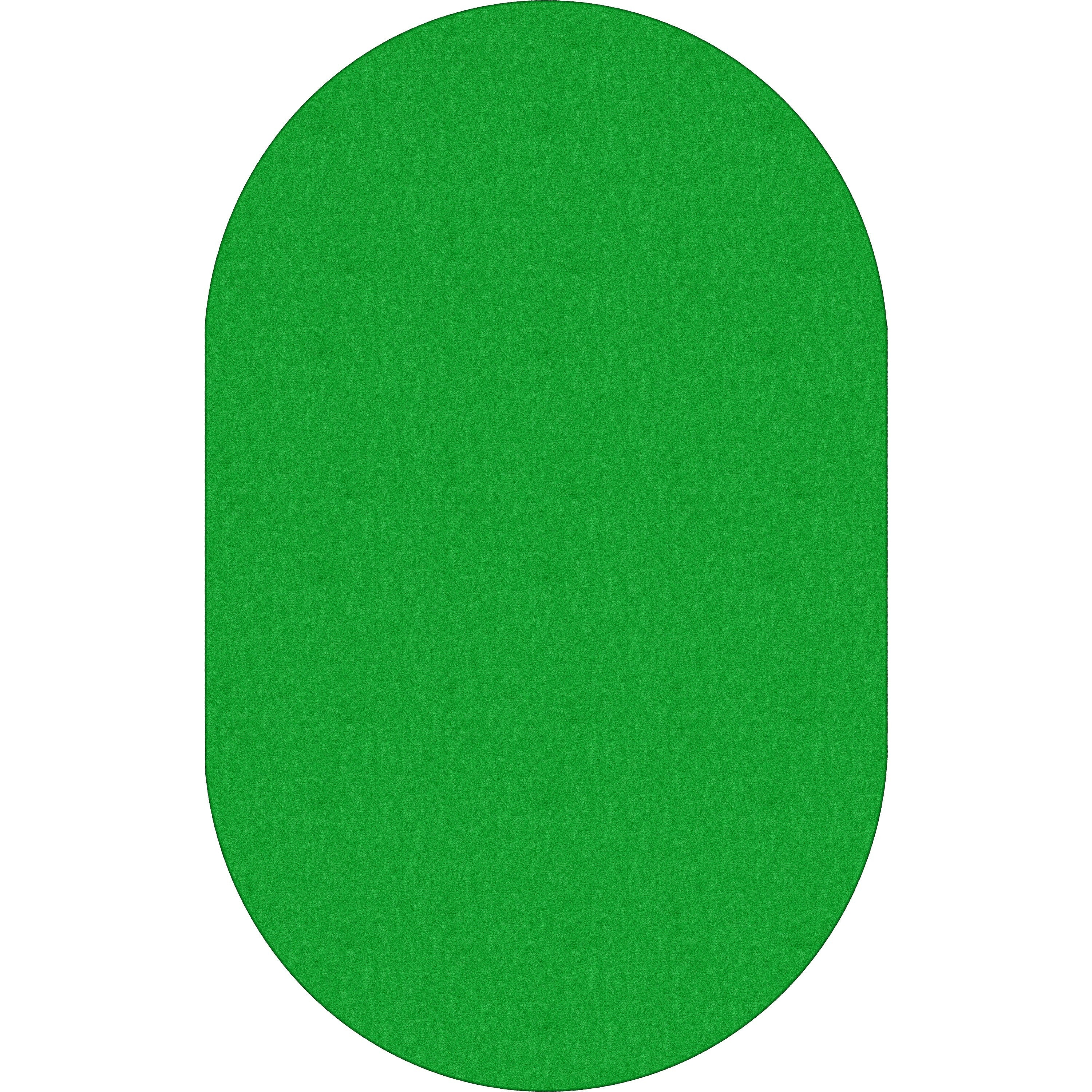 Flagship Carpets Classic Solid Color 12' Oval Rug - Floor Rug - Traditional - 12 ft Length x 90" Width - Oval - Lime Green - Nylon, Yarn