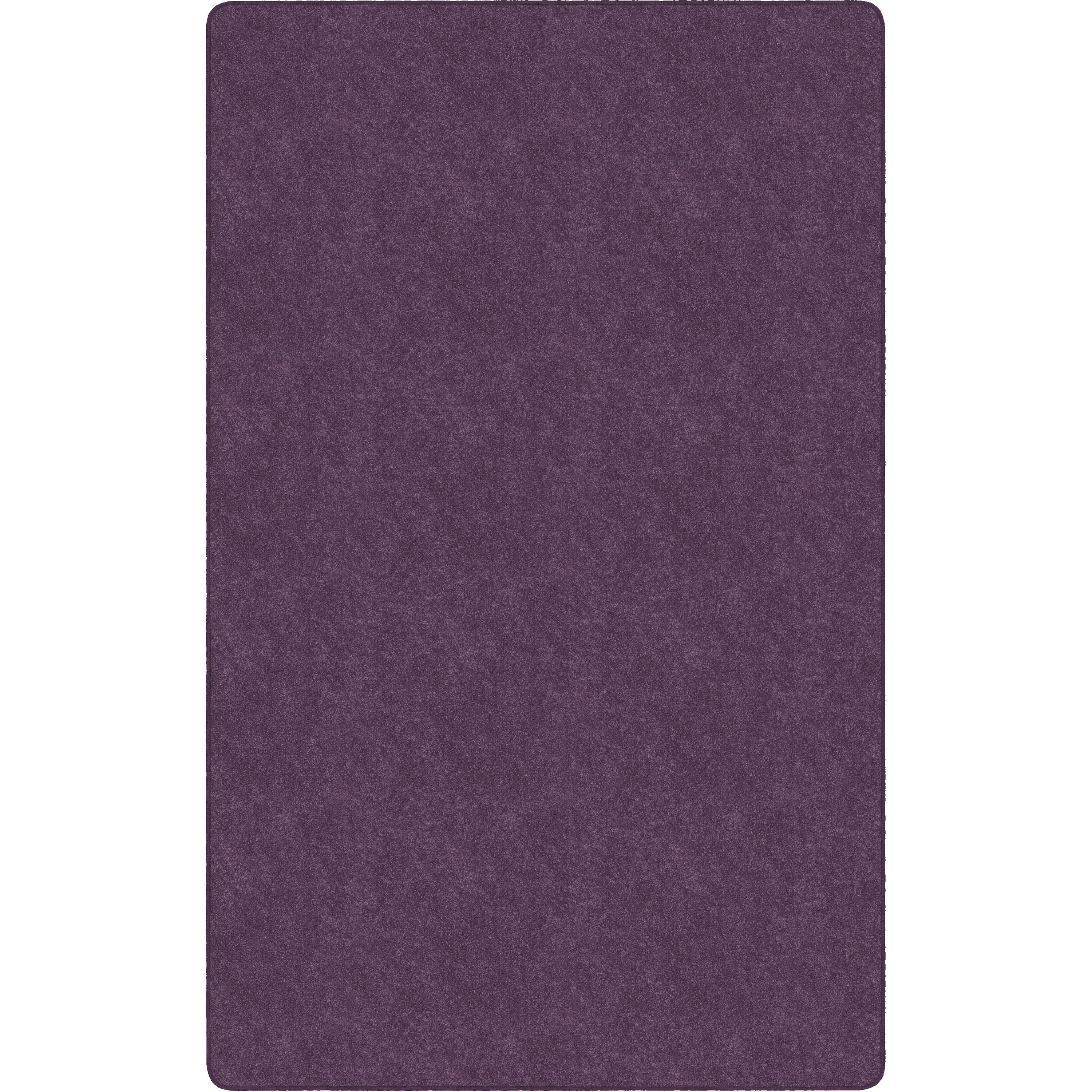 Flagship Carpets Amerisoft Solid Color Rug - 12 ft Length x 90" Width - Rectangle - Purple - Nylon, Polyester