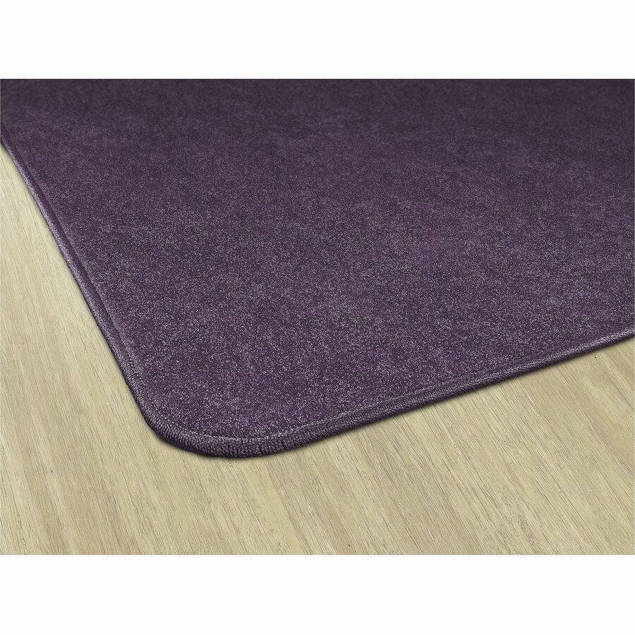 Flagship Carpets Amerisoft Solid Color Rug - 12 ft Length x 90" Width - Rectangle - Purple - Nylon, Polyester