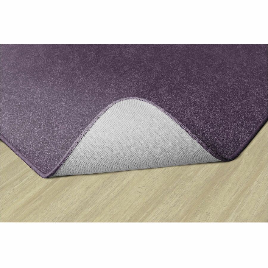 Flagship Carpets Amerisoft Solid Color Rug - 12 ft Length x 90" Width - Rectangle - Purple - Nylon, Polyester