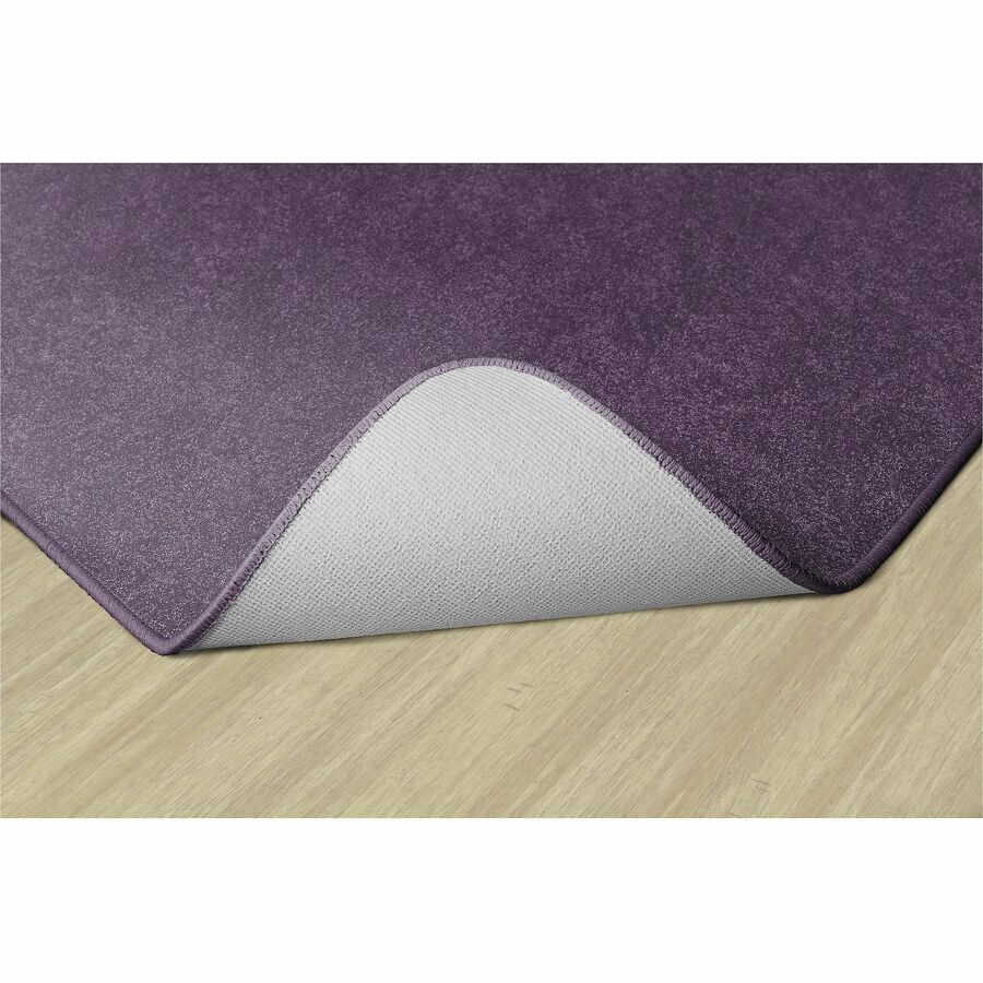 Flagship Carpets Amerisoft Solid Color Rug - 18 ft Length x 12 ft Width - Rectangle - Purple - Nylon, Polyester