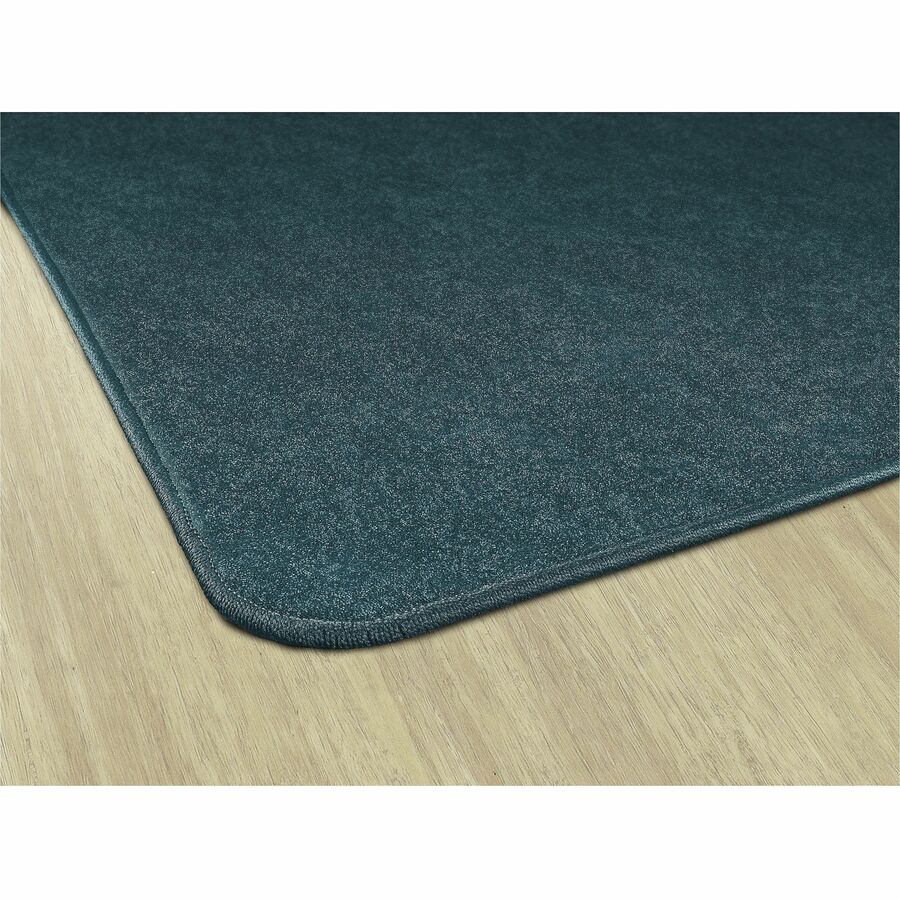 Flagship Carpets Amerisoft Solid Color Rug - 18 ft Length x 12 ft Width - Rectangle - Marine Blue - Nylon, Polyester