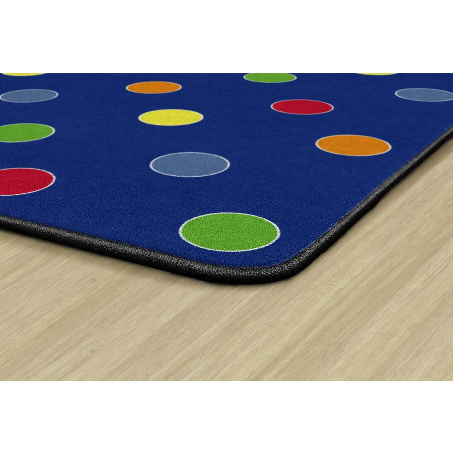Flagship Carpets Basics Dots Classroom Rug - 72" Length x 100.80" Width - Rectangle - Primary - Nylon
