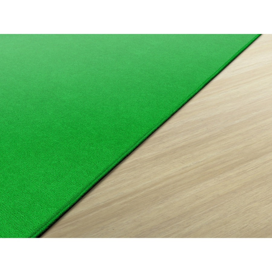 Flagship Carpets Ameristrong Solid Color Rug - Traditional - 12 ft Length x 18 ft Width - Rectangle - Lime Green - Fiber, Nylon